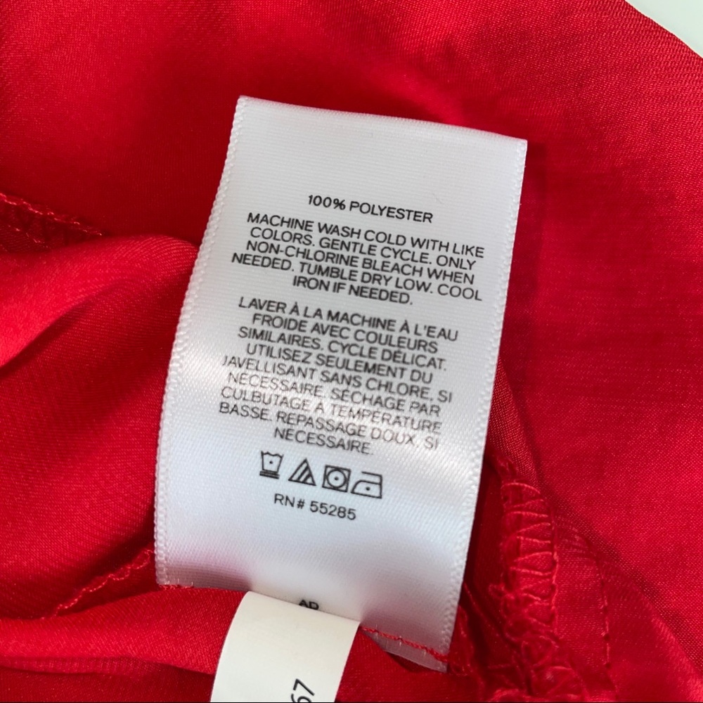 Express Red Ruffle Dress - Picture 3 of 4